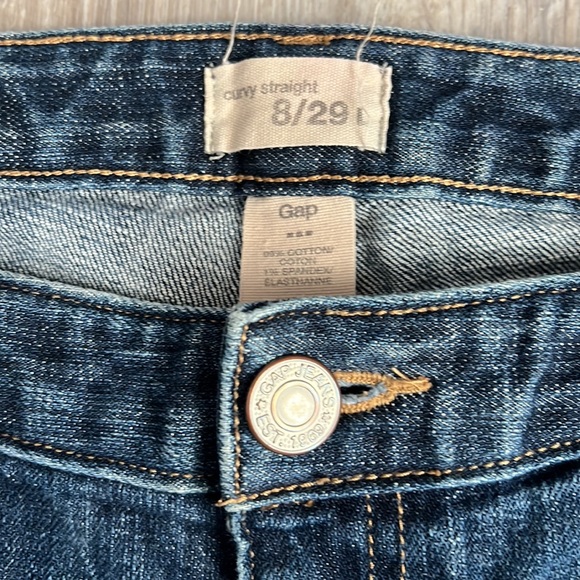 WOMENS GAP CURVY STRAIGHT JEANS SZ 8/29 - Picture 2 of 3
